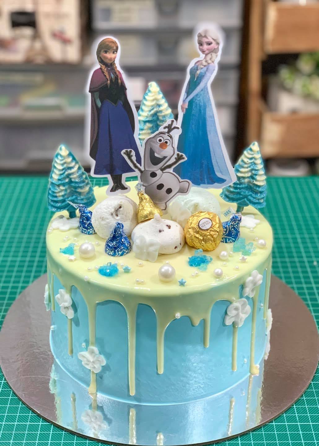 Mrs.Delicious - Simple Frozen themed drip cake. Rich... | Facebook
